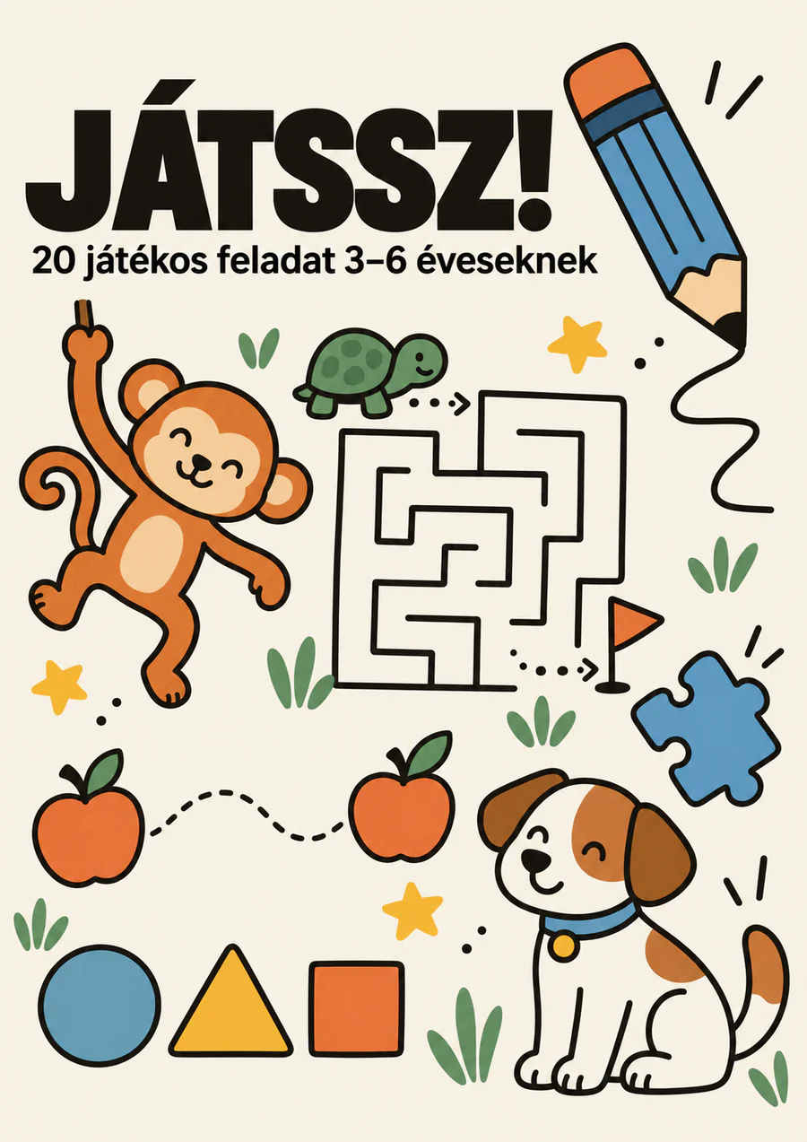 JÁTSSZ! – 20 játékos feladat: a csomag borítója
